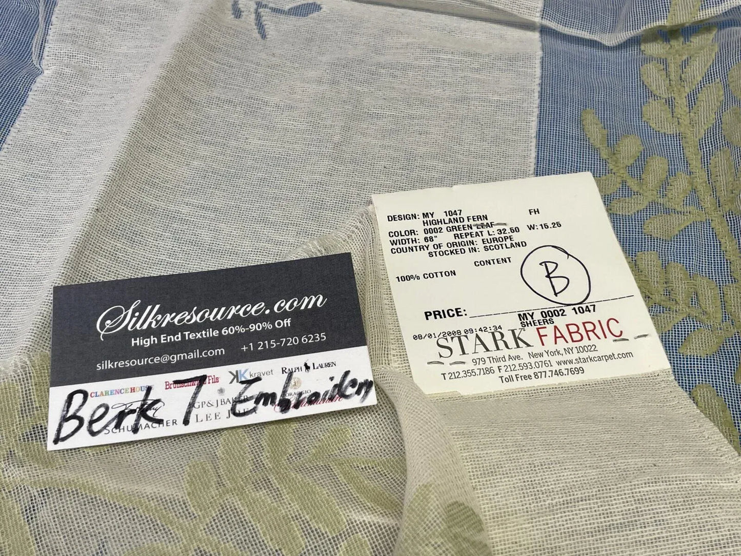 4b Berkbox7 Scalamandre Embroidery Highland Fern Blue White