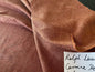 By Yard Ralph Lauren Carmine Red Raspberry Stoned Washed Linen Damask in Renaissance Medallion