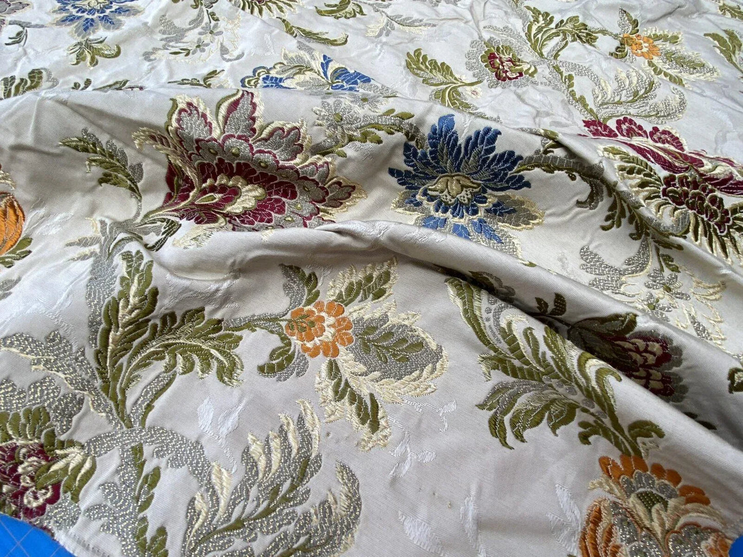 11a Berkbox39 Tassinari &amp; Chatel Scalamandre Allegra Beige Silk Metal Brocade MSRP USD 796/Yard