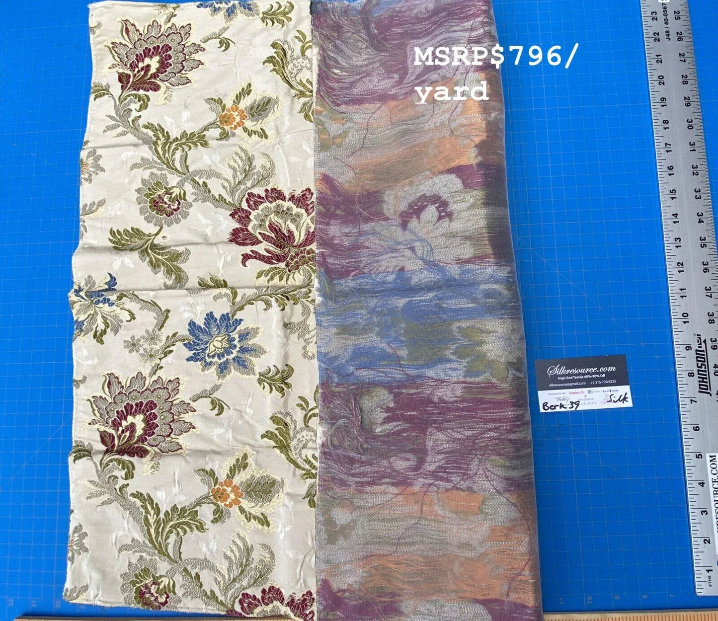 11a Berkbox39 Tassinari &amp; Chatel Scalamandre Allegra Beige Silk Metal Brocade MSRP USD 796/Yard