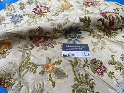 11a Berkbox39 Tassinari &amp; Chatel Scalamandre Allegra Beige Silk Metal Brocade MSRP USD 796/Yard