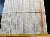 11 Berkbox107 1.2yards Scalamandre Senwick Stripe Blue Cream Linen Embroidery MSRP USD 398/Y