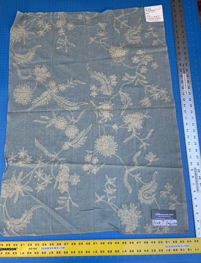 6b Berkbox7 Scalamandre Embroidery Hatton Blue Floral