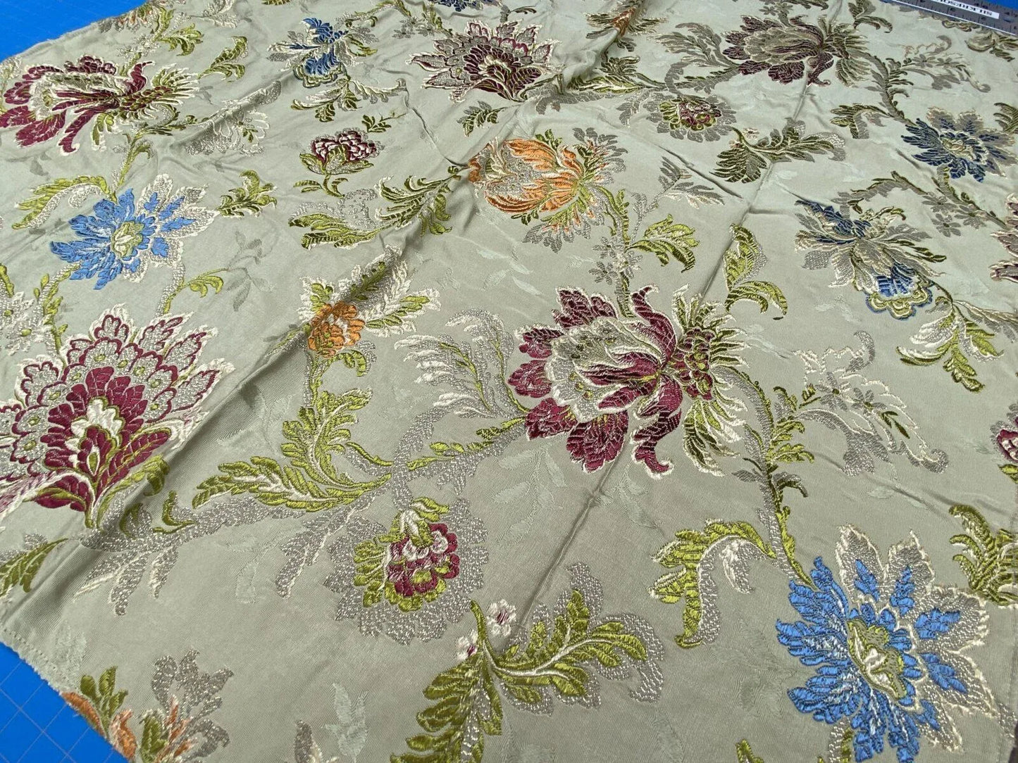 12a Berkbox39 Tassinari &amp; Chatel Scalamandre Allegra Lampas Green Silk Metal Brocade MSRP USD 796/Yard (copy)