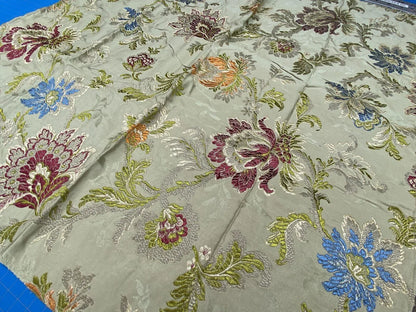 12a Berkbox39 Tassinari &amp; Chatel Scalamandre Allegra Lampas Green Silk Metal Brocade MSRP USD 796/Yard (copy)