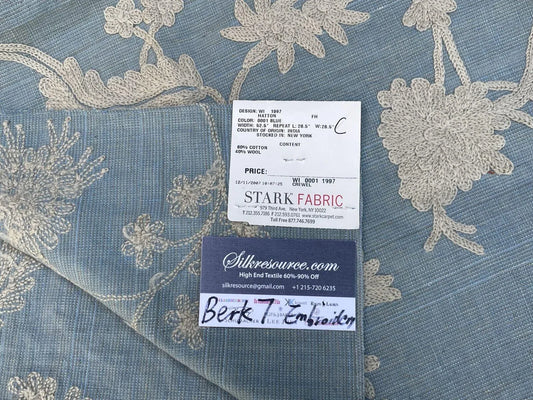 6c Berkbox7 Scalamandre Embroidery Hatton Blue Floral