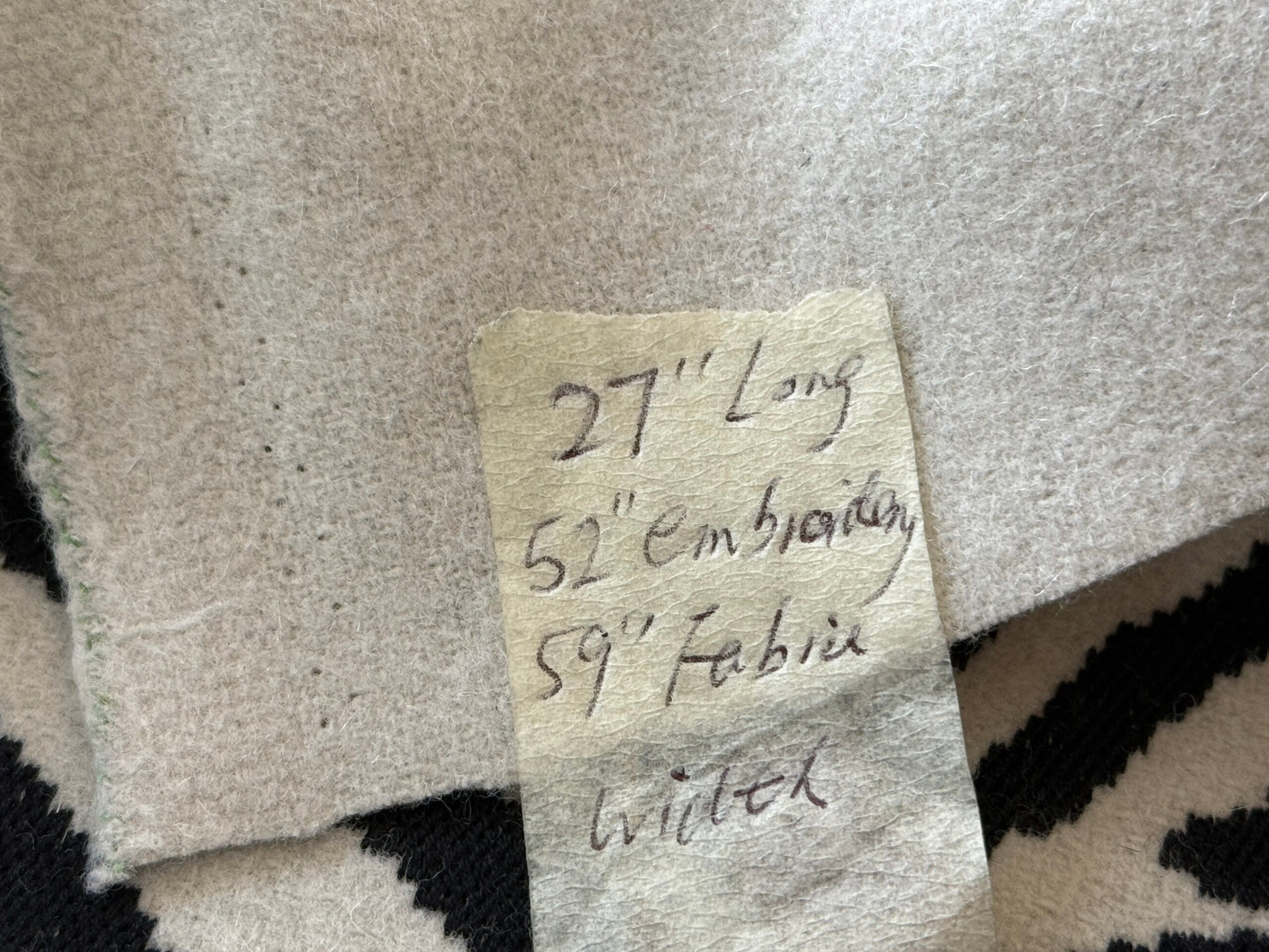 13 Berkbox107 27" x 59"w Square Scalamandre Black And White Zebra Animal Skin Embroidery