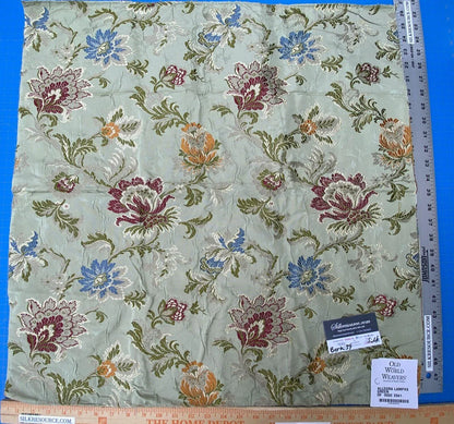 12c Berkbox39 Tassinari &amp; Chatel Scalamandre Allegra Lampas Green Silk Metal Brocade MSRP USD 796/Yard