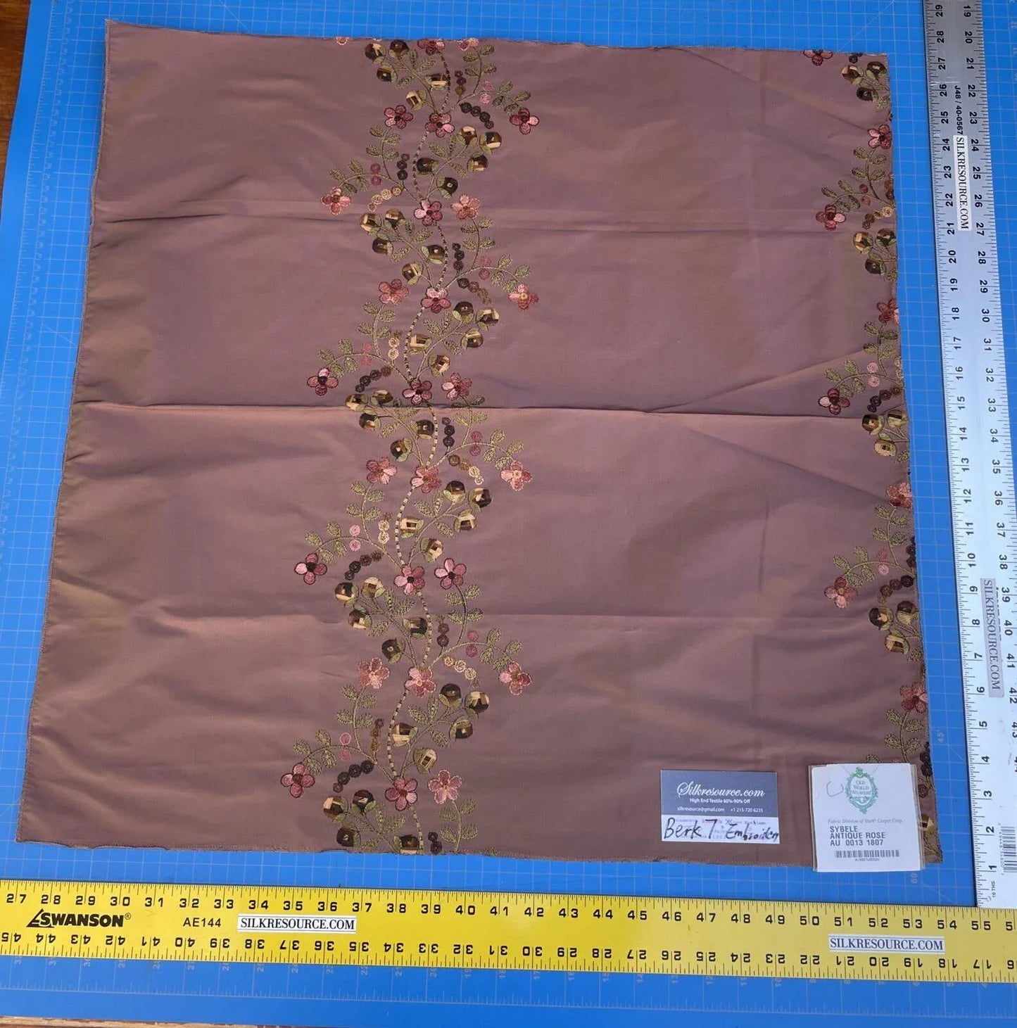 7c Berkbox7 Scalamandre Embroidery Sybele Antique Rose