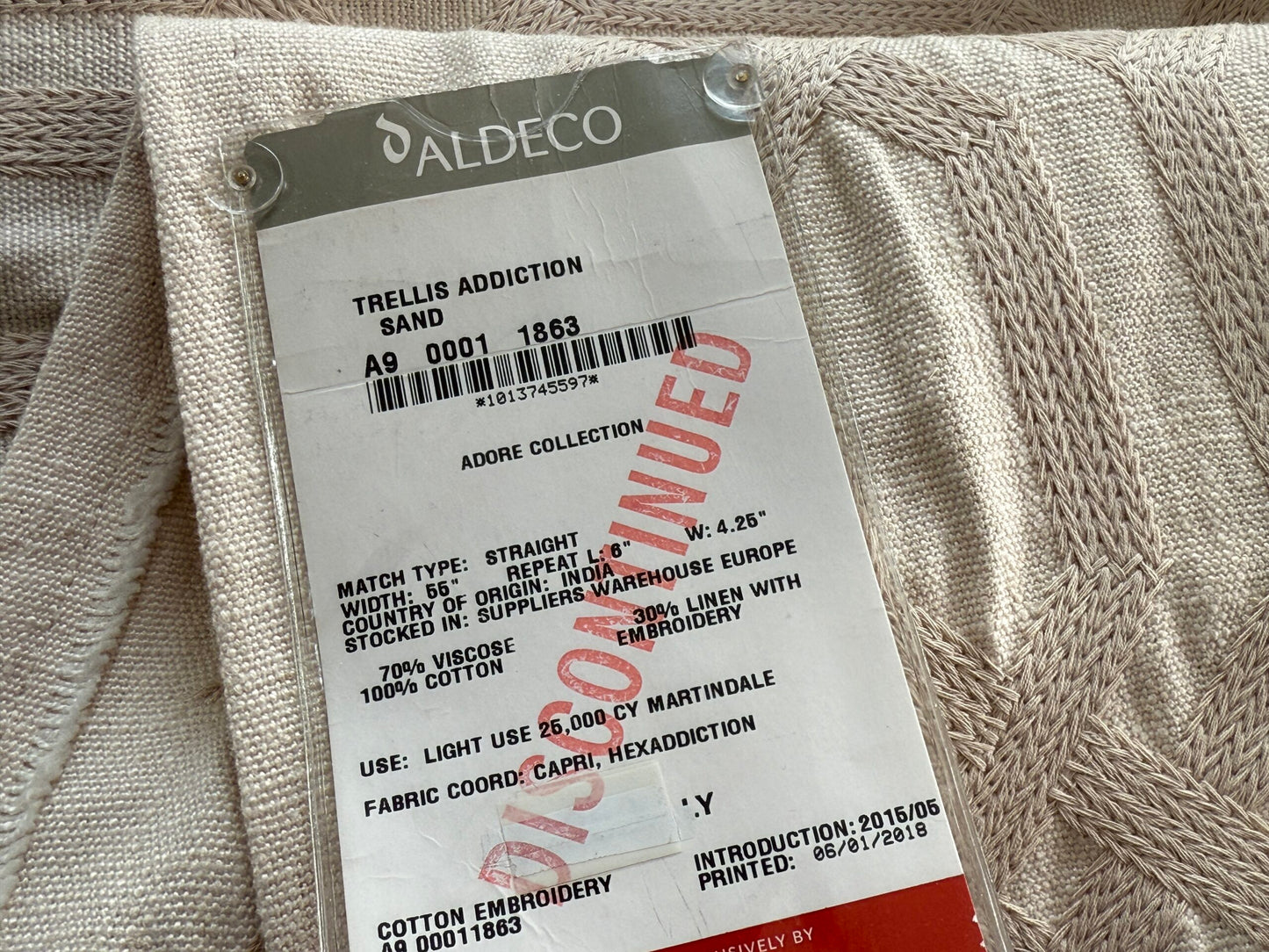 14 Berkbox107 1.4y Scalamandre Aldeco Trellis Addiction Sand Beige Embroidery Viscose Cotton