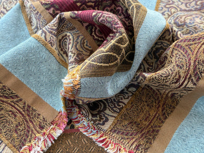 16 Berkbox107 2.4y Scalamandre Old World Weavers Cortona Jewel Stripe Red Rayon