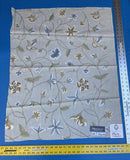 9j Berkbox7 Scalamandre Leen Pastel Ivory Wool Crewel Embroidery MSRP USD 380/Y