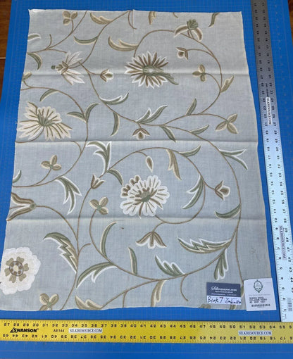 10c Berkbox7 Scalamandre Embroidery Cindia Wool Celadon Ivory