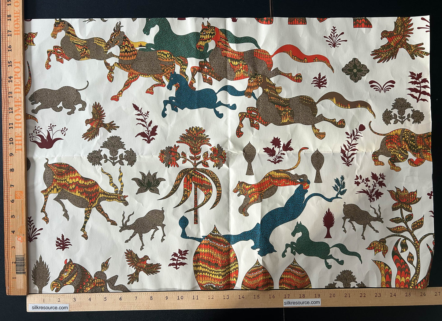 Scalamandre Legends Wallcovering Autumn Wallpaper Bird Animal  - White Brown - Special Order