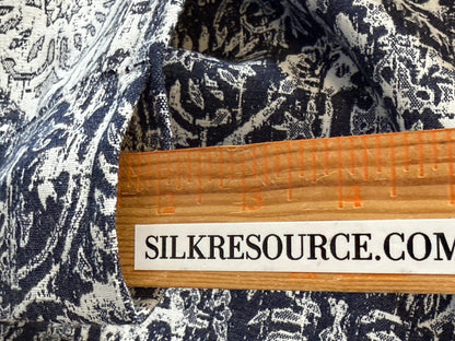 21 Berkbox107 2.4y  Scalamandre SARONG Navy Blue Endless Summer Jacquard MSRP USD374/y