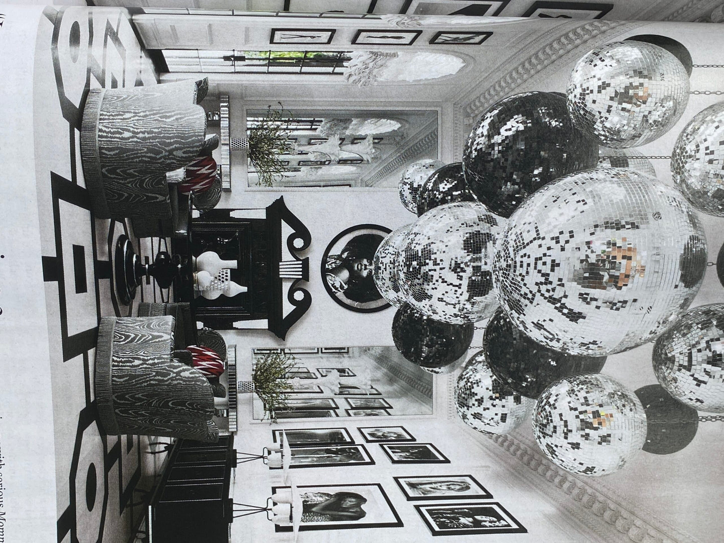 Maxwell Fabrics / Scalamandre "Bon Vivant" Silk Ottoman Paisley In Platinum Black White MSRP USD 319