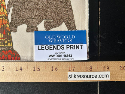 Scalamandre Legends Print Autumn Orange Bird Animal Printed Fabric - Special Order