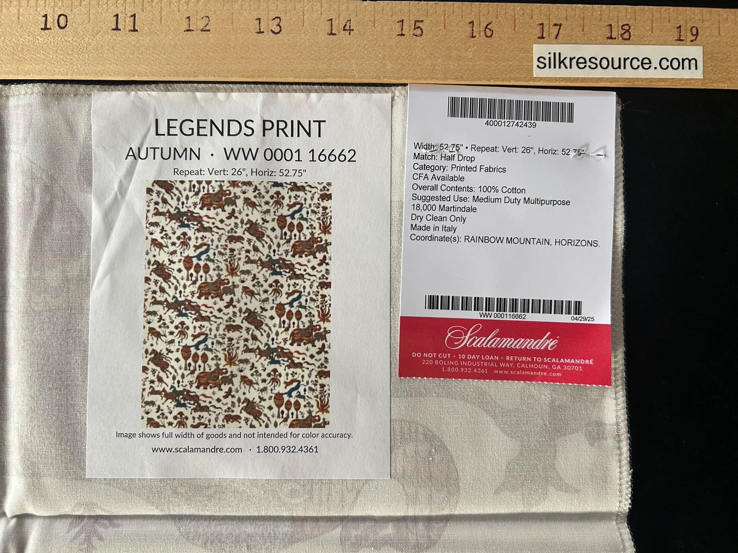 Scalamandre Legends Print Autumn Orange Bird Animal Printed Fabric - Special Order