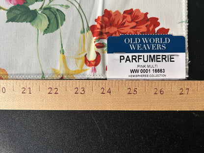 Scalamandre Parfumerie Pink Multi Floral Cotton Printed Fabric - Special Order