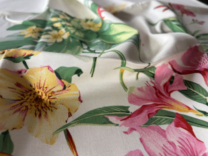 Scalamandre Parfumerie Pink Multi Floral Cotton Printed Fabric - Special Order
