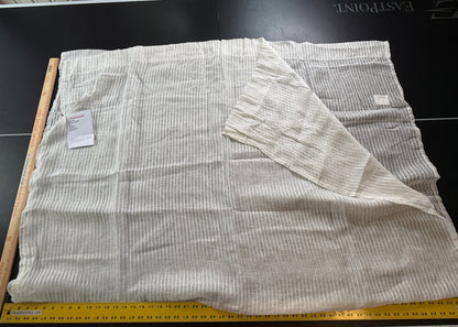 Scalamandre Janelle Linen Sheer Oyster White Stripe Texture 100% Linen - 2.2 yards x 54" wide