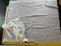 Scalamandre Janelle Linen Sheer Oyster White Stripe Texture 100% Linen - 1.2 yards plus long tail