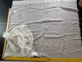 Scalamandre Janelle Linen Sheer Oyster White Stripe Texture 100% Linen - 1.2 yards plus long tail