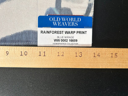 Scalamandre Rainforest Warp Print Blue Mirage Warp Fabric - Blue - Special Order