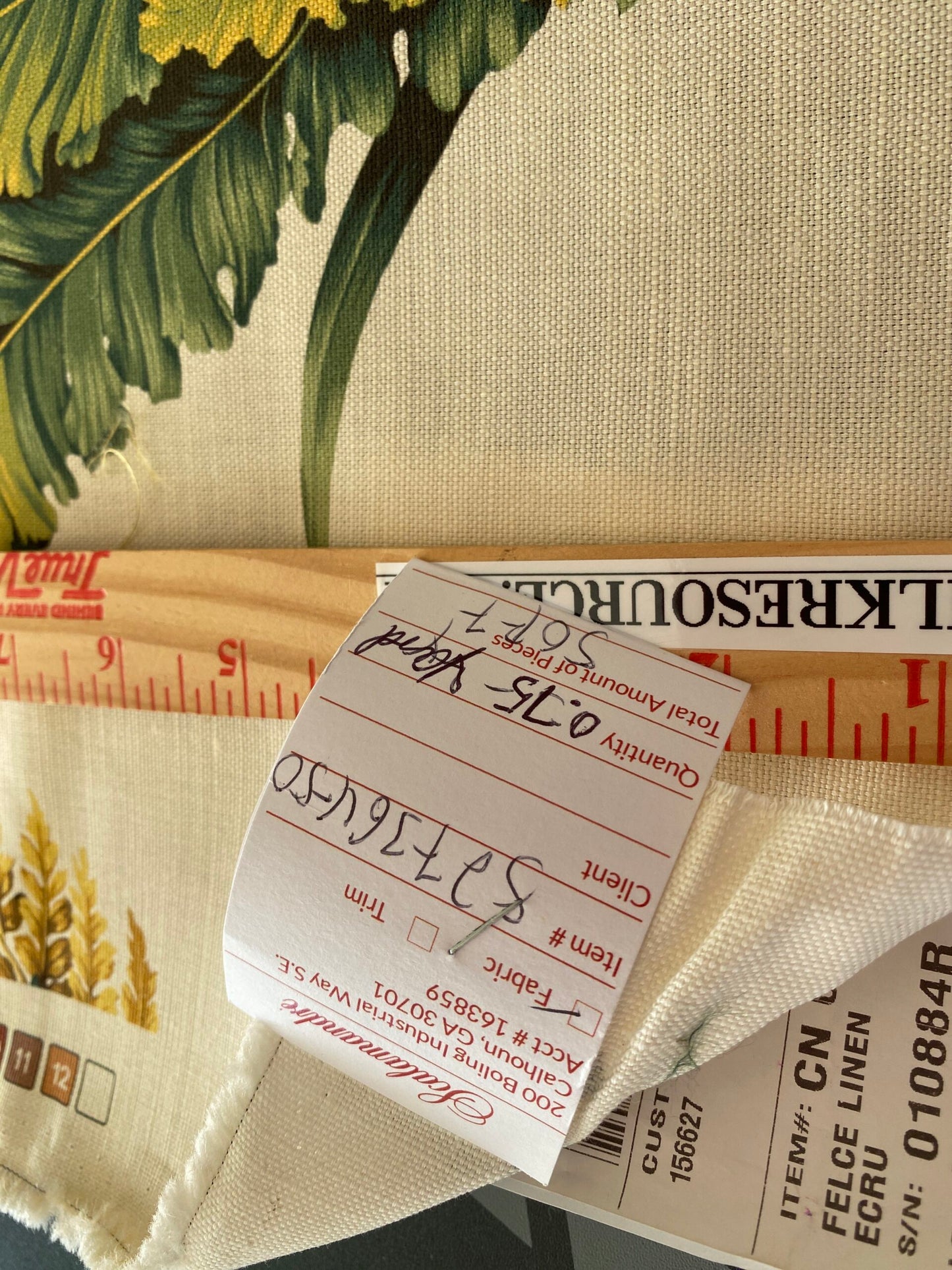 Scalamandre Felce Linen Fern Turtle Dragonfly Newt Wildlife Forest - 0.75yards