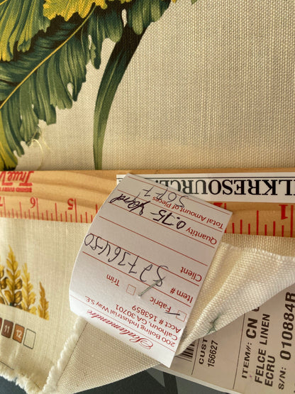 Scalamandre Felce Linen Fern Turtle Dragonfly Newt Wildlife Forest - 0.75yards