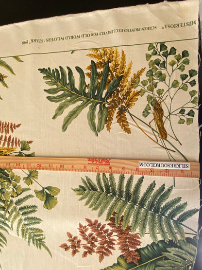 Scalamandre Felce Linen Fern Turtle Dragonfly Newt Wildlife Forest - 0.75yards