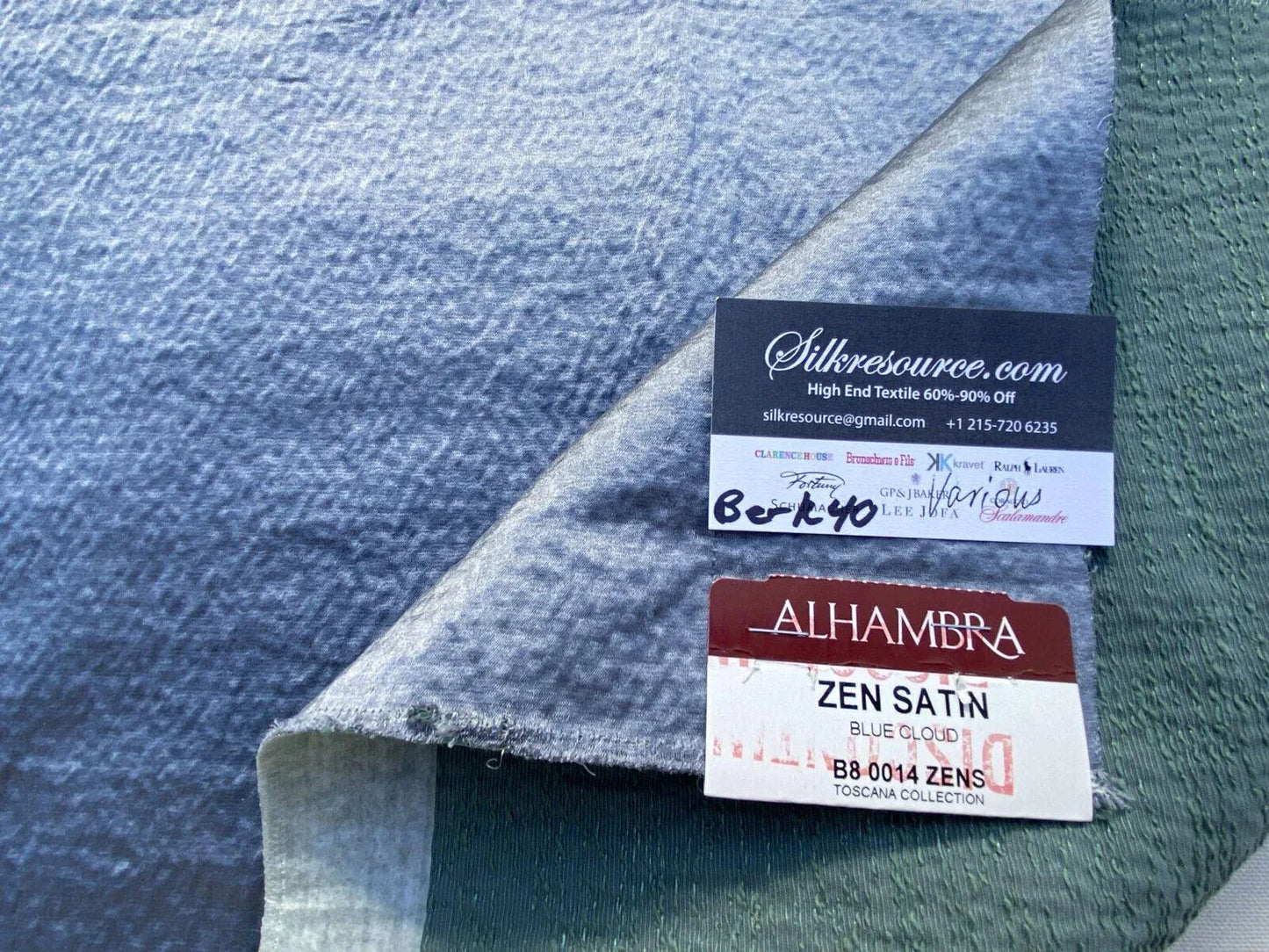 9 Berkbox40 Scalamandre Alhambra Various Zen Satin Blue Cloud