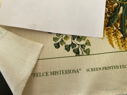 Scalamandre Felce Linen Fern Turtle Dragonfly Newt Wildlife Forest on MSRP USD 340/Y