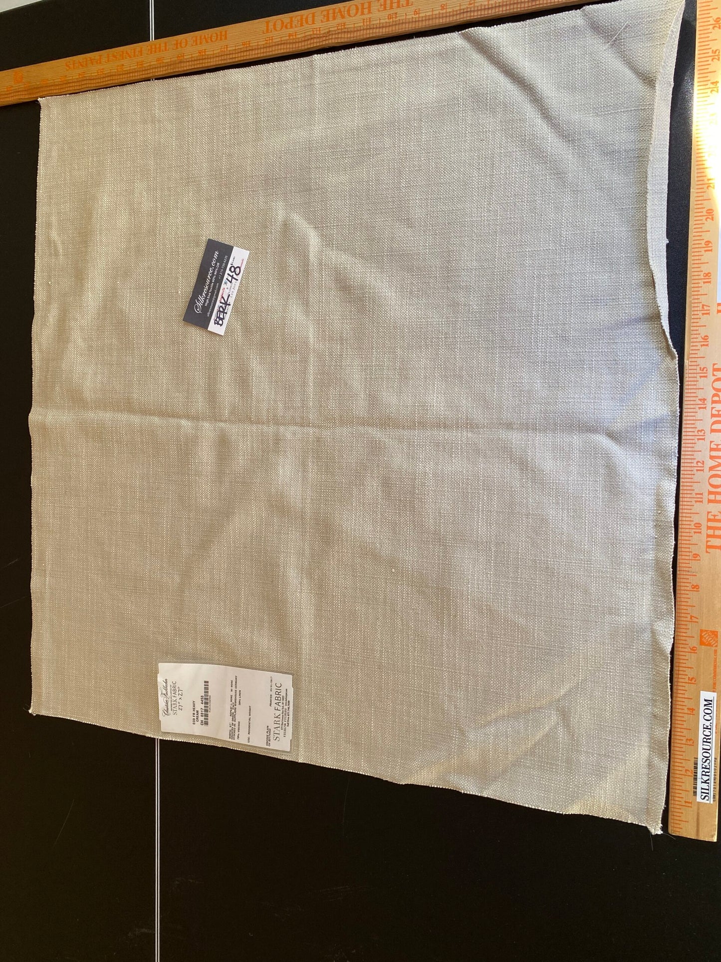 Scalamandre Eco FR Heavy Cream Viscose Plain - 27″x 27″ Square