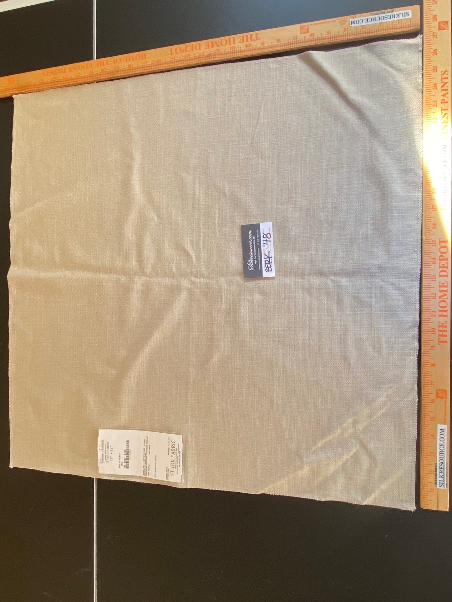 Scalamandre Eco Fr Heavy Tan Viscose Plain Beige - Square 27″ x 27″