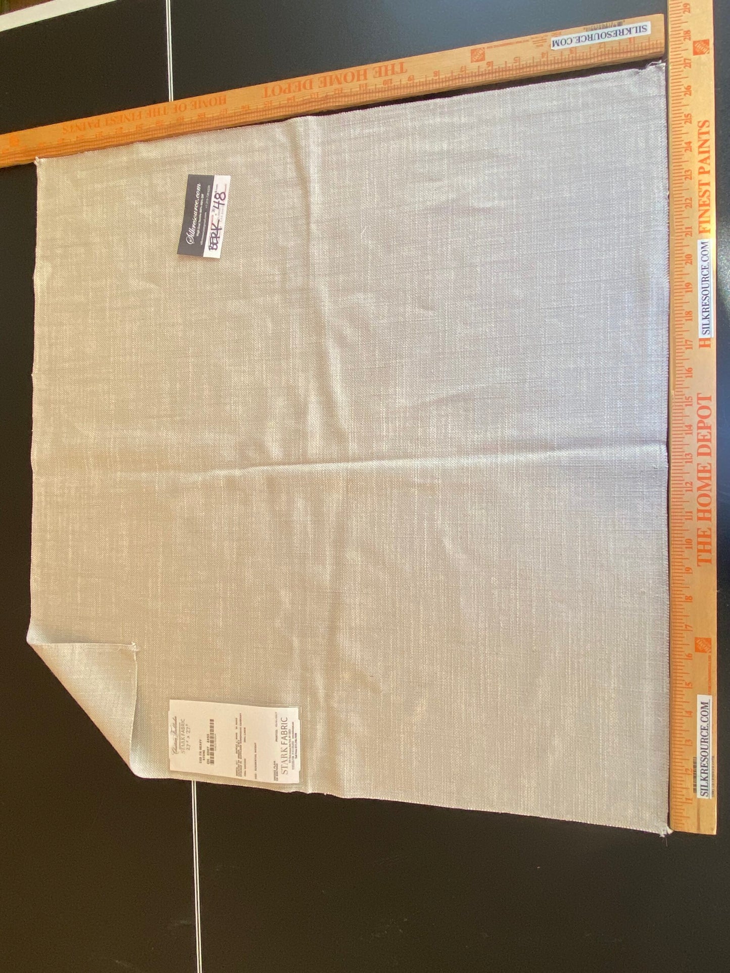 Scalamandre Eco FR Heavy Stone Viscose Plain Beige - Square 27″x 27″