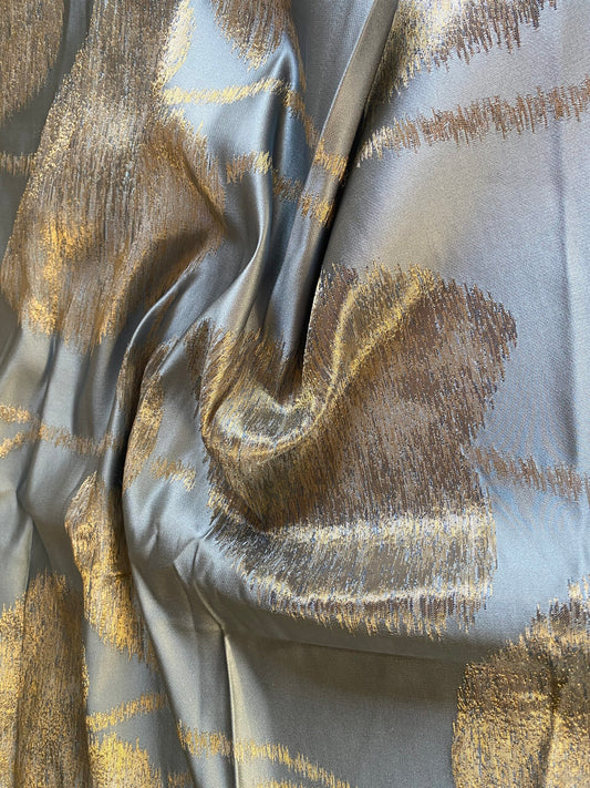 Scalamandre Isabella Blue Shimmer Contemporary - 27”W x 35” L