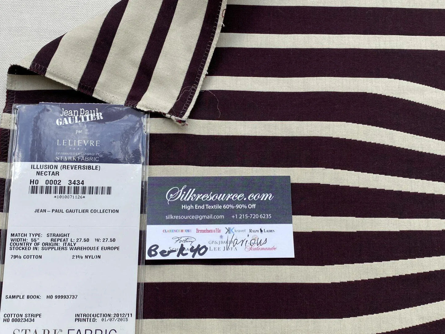 28 Berkbox40 Scalamandre Jean Paul Gautier” &amp; “lelievre Various Illusion (reversible) Nectar MSRP USD400+