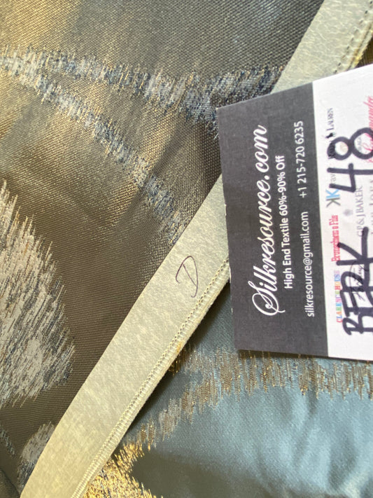 Scalamandre Isabella Blue Shimmer Contemporary - 27”W x 35” L