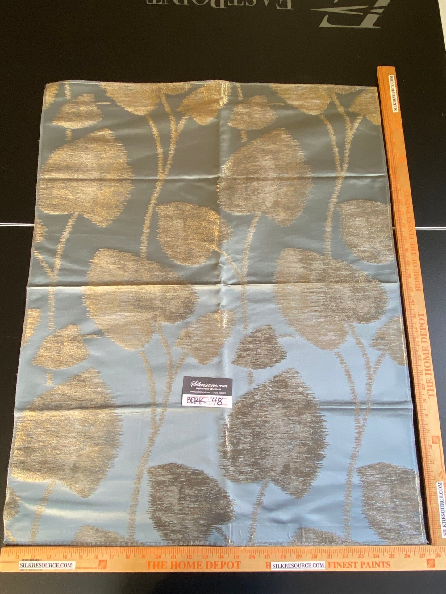 Scalamandre Isabella Contemporary in Blue Shimmer - 27”W x 35”L