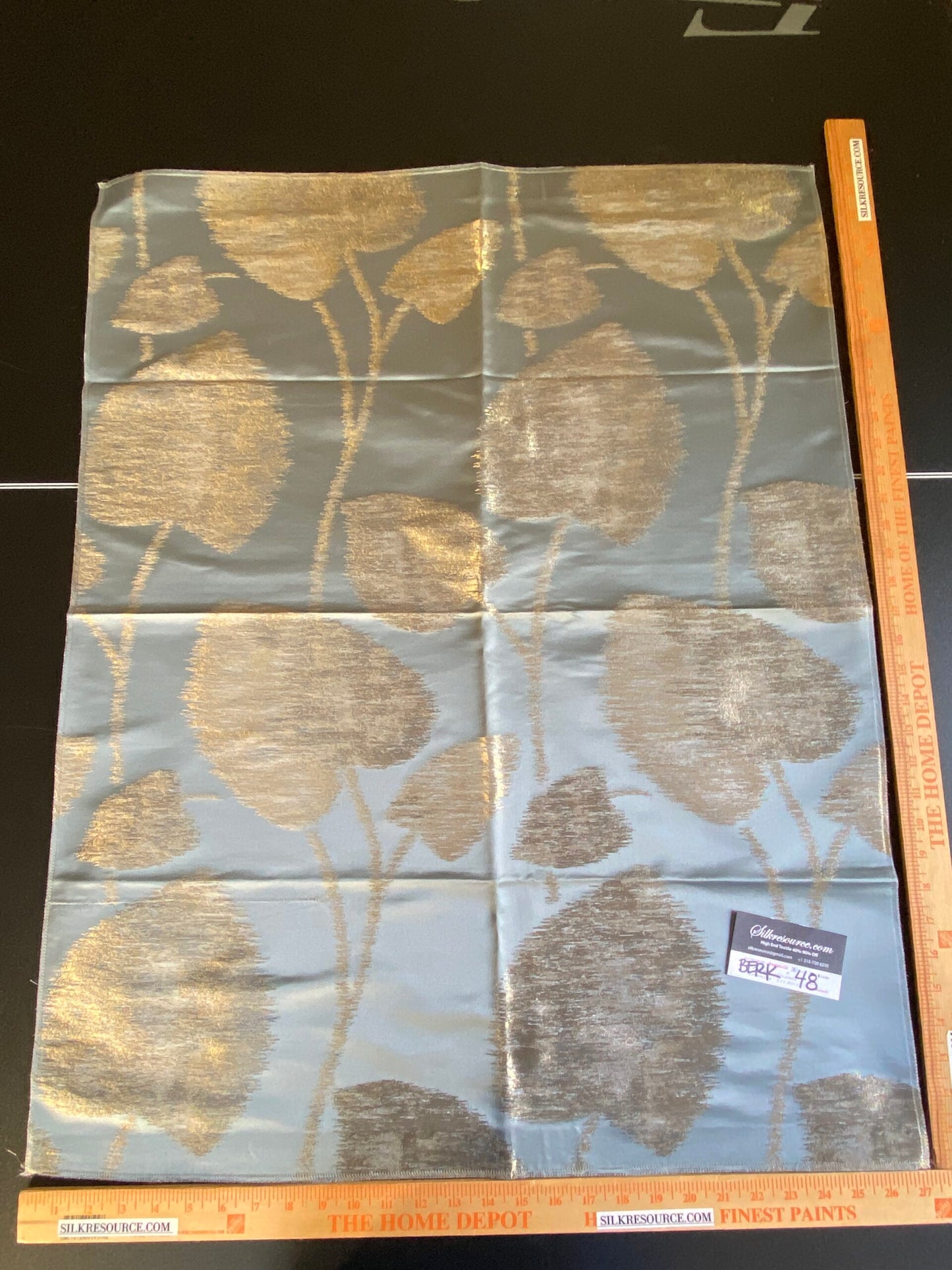 Scalamandre Isabella Contemporary in Blue Shimmer - 27”W x 35” L