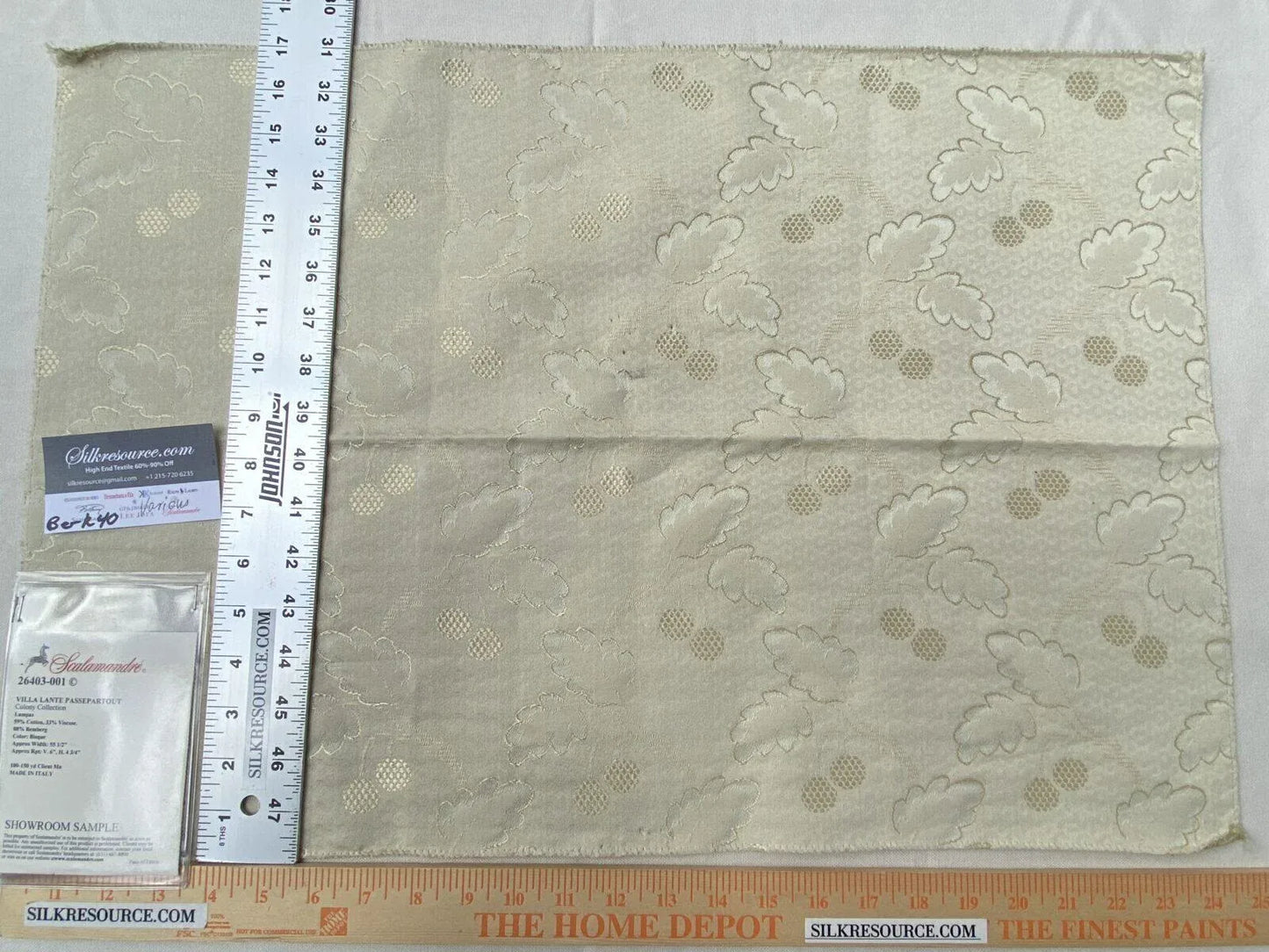 38 Berkbox40 Scalamandre Various Villa Lange Passepartout Colony Collction Lampas Bisque