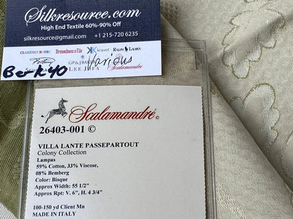 38 Berkbox40 Scalamandre Various Villa Lange Passepartout Colony Collction Lampas Bisque
