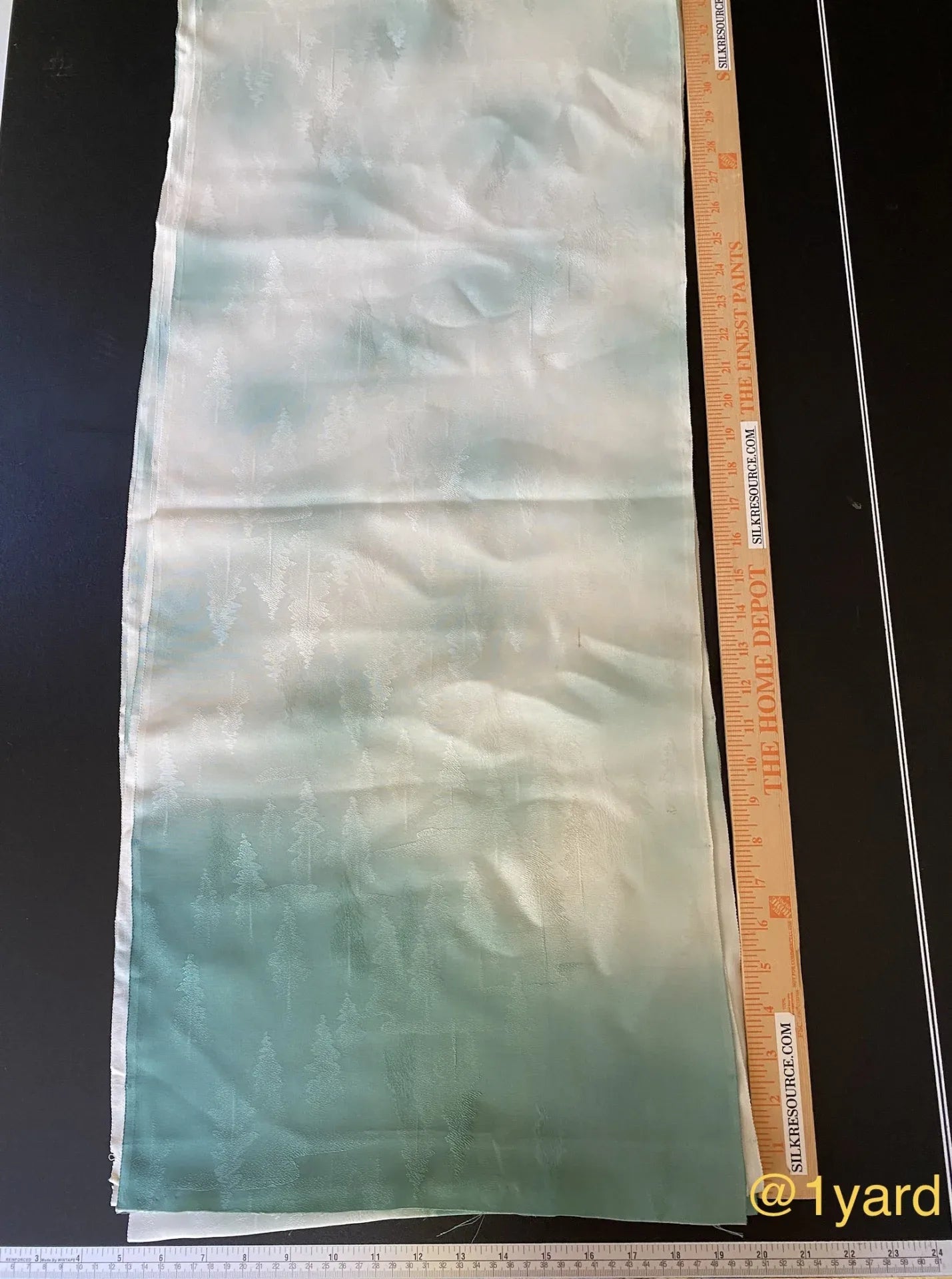 "Snow Falls On Cedars" 100%silk Tsukesage Bolt: Forest Trees Gradation@y75 12yards