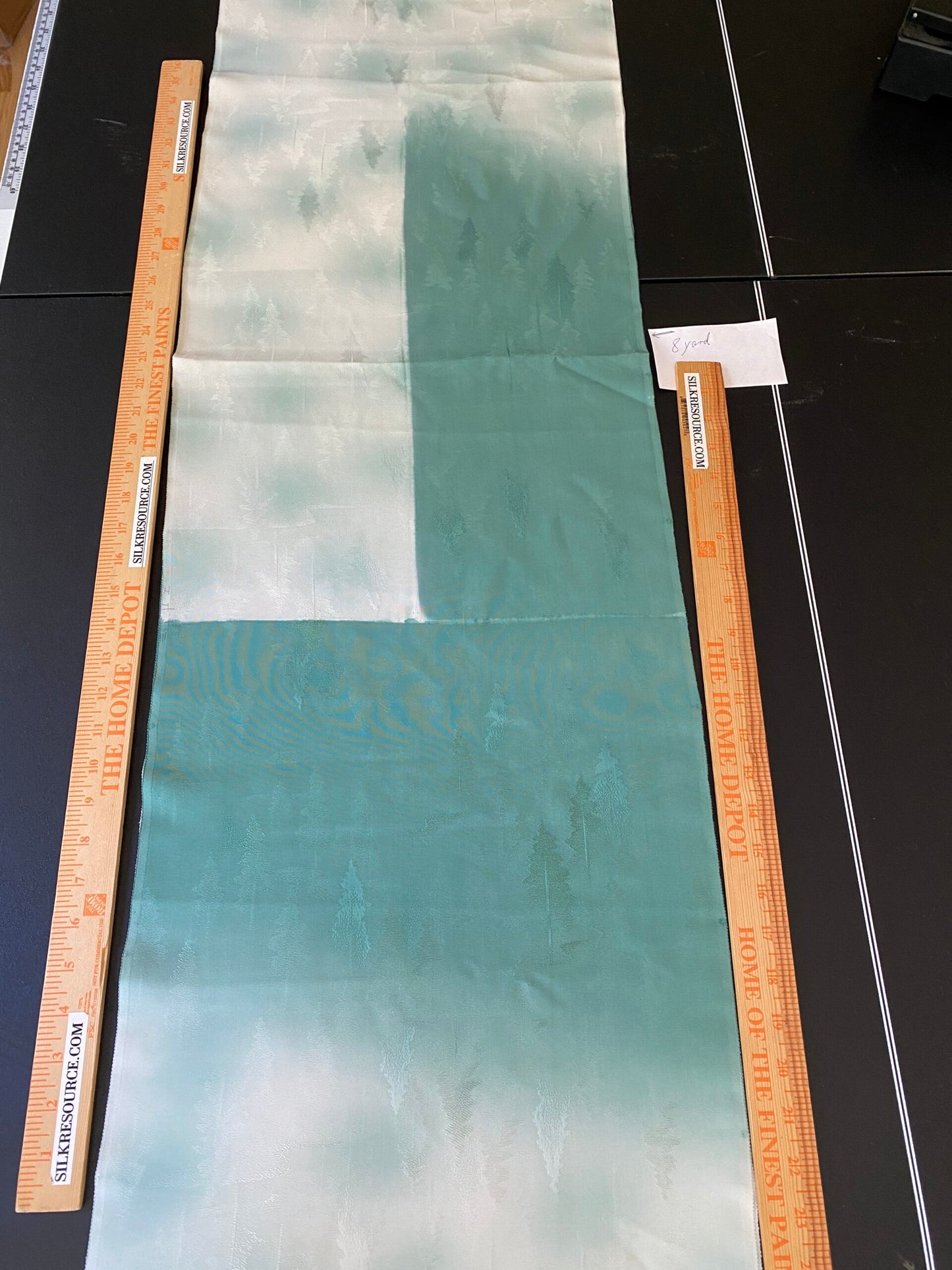 "Snow Falls On Cedars" 100%silk Tsukesage Bolt: Forest Trees Gradation@y75 12yards