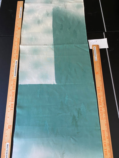 "Snow Falls On Cedars" 100%silk Tsukesage Bolt: Forest Trees Gradation@y75 12yards