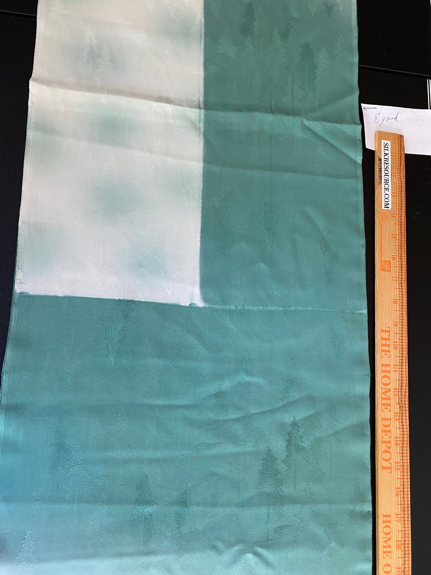 "Snow Falls On Cedars" 100%silk Tsukesage Bolt: Forest Trees Gradation@y75 12yards