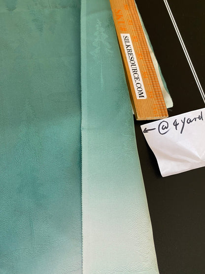 "Snow Falls On Cedars" 100%silk Tsukesage Bolt: Forest Trees Gradation@y75 12yards