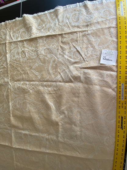 Scalamandre Old World Weaver Belluno White Damask - 1.5yd X 54 inches