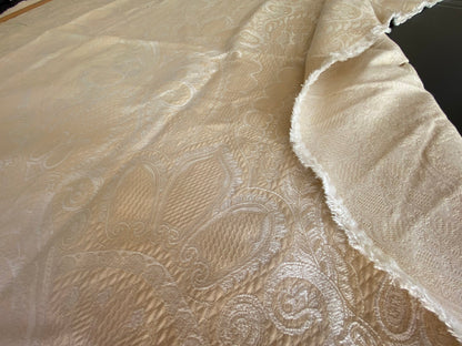 Scalamandre Old World Weaver Belluno White Damask - 1.5yd X 54 inches